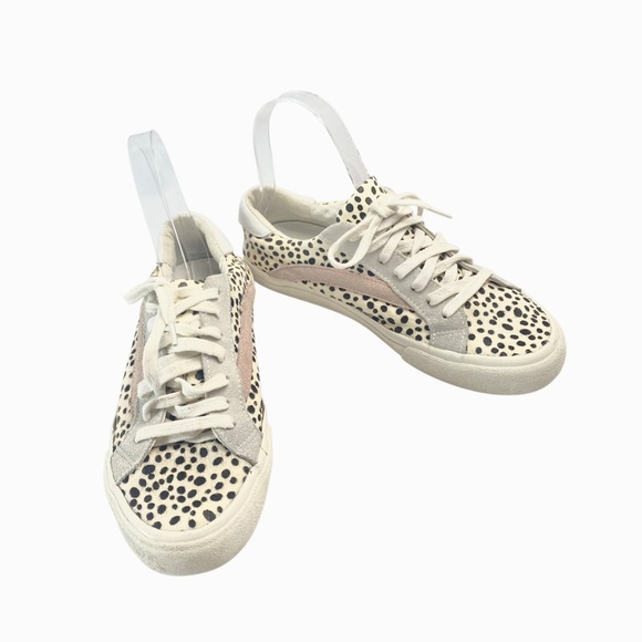 MADEWELL Sidewalk Low Top Sneaker Real fur-Dyed Calf Hair and Leather Size 6.5 - Picture 2 of 8